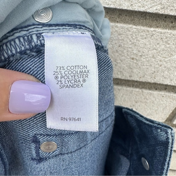 J Jill Kick Flare Ankle Jeans Raw Fray Hem Waverly Wash Stretch Denim 8 Classic - Picture 14 of 16